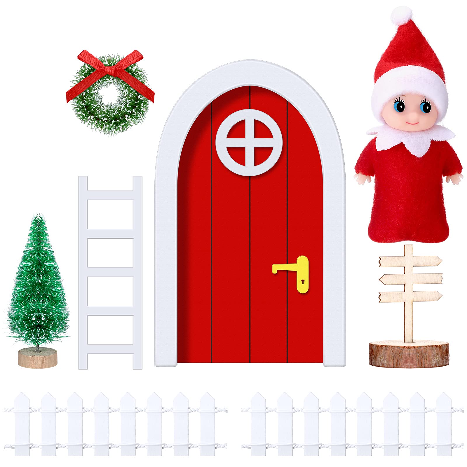 Mini Lutin De Noël Bébé Elf - Figurine Décorative Pour Sapin, Table - Cadeau Mignon Pour Enfants - 10