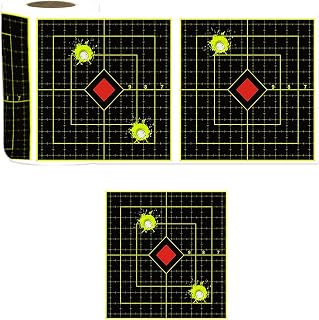 Splatter Range Targets – 100 pegatinas de práctica de objetivo, 6 pulgadas, visibilidad de color amarillo fluorescente para entrenamiento de armas de fuego, airsoft, BB, interior y exterior