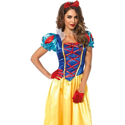 Leg Avenue Womens Classic Snow White Set Family Friend Full Length Princess Dress
