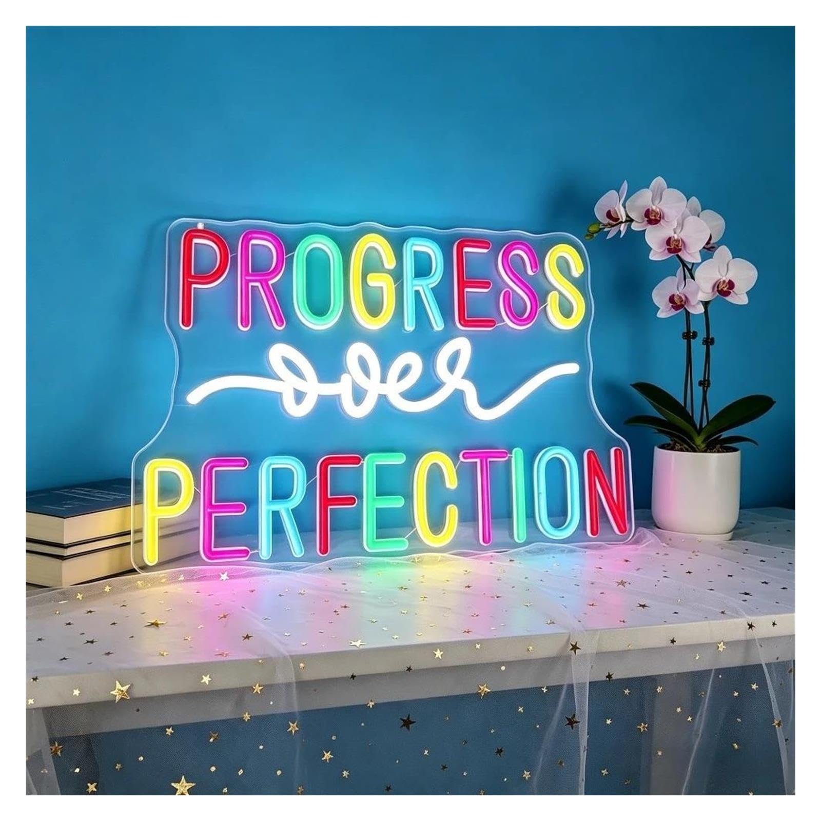 Insegna al Neon Insegna Al Neon Progress Over Perfection