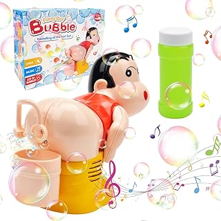 Fart Bubble Blower, Farting Bubble Maker Toy for Kids Adults, Electric Blowing Bubble Toy with Light and Music, Soap Fart Bubble Machine Funny Gift for Outdoor Garden Birthday Party