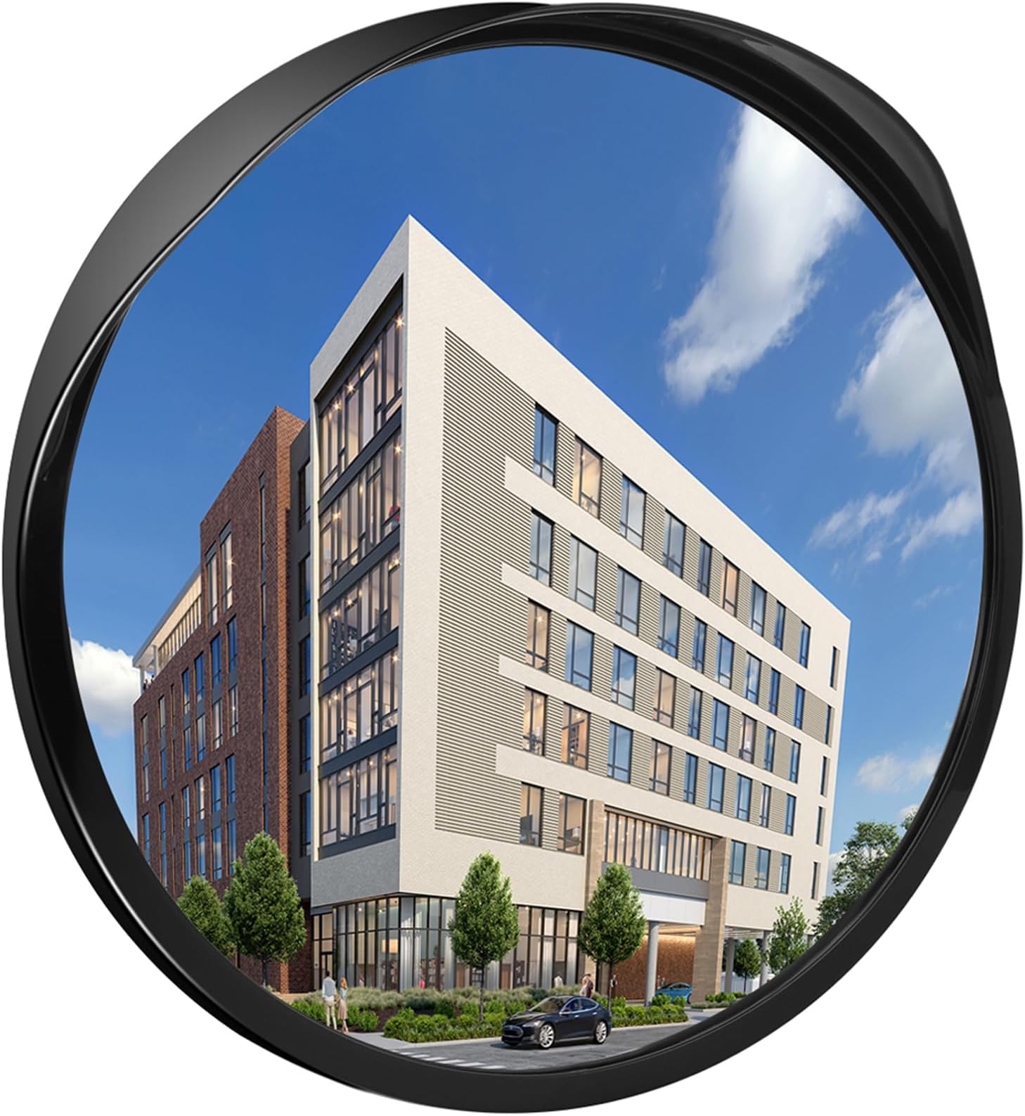 Driveway Mirror 𝟭𝟴" 𝗦𝗲𝗰𝘂𝗿𝗶𝘁𝘆 𝗠𝗶𝗿𝗿𝗼𝗿𝘀 𝗢𝘂𝘁𝗱𝗼𝗼𝗿, Blind Spot Convex Mirror with Adjustable Fixing Bracket, Wide Angle Clear View for Garage Home Parking Factory Office