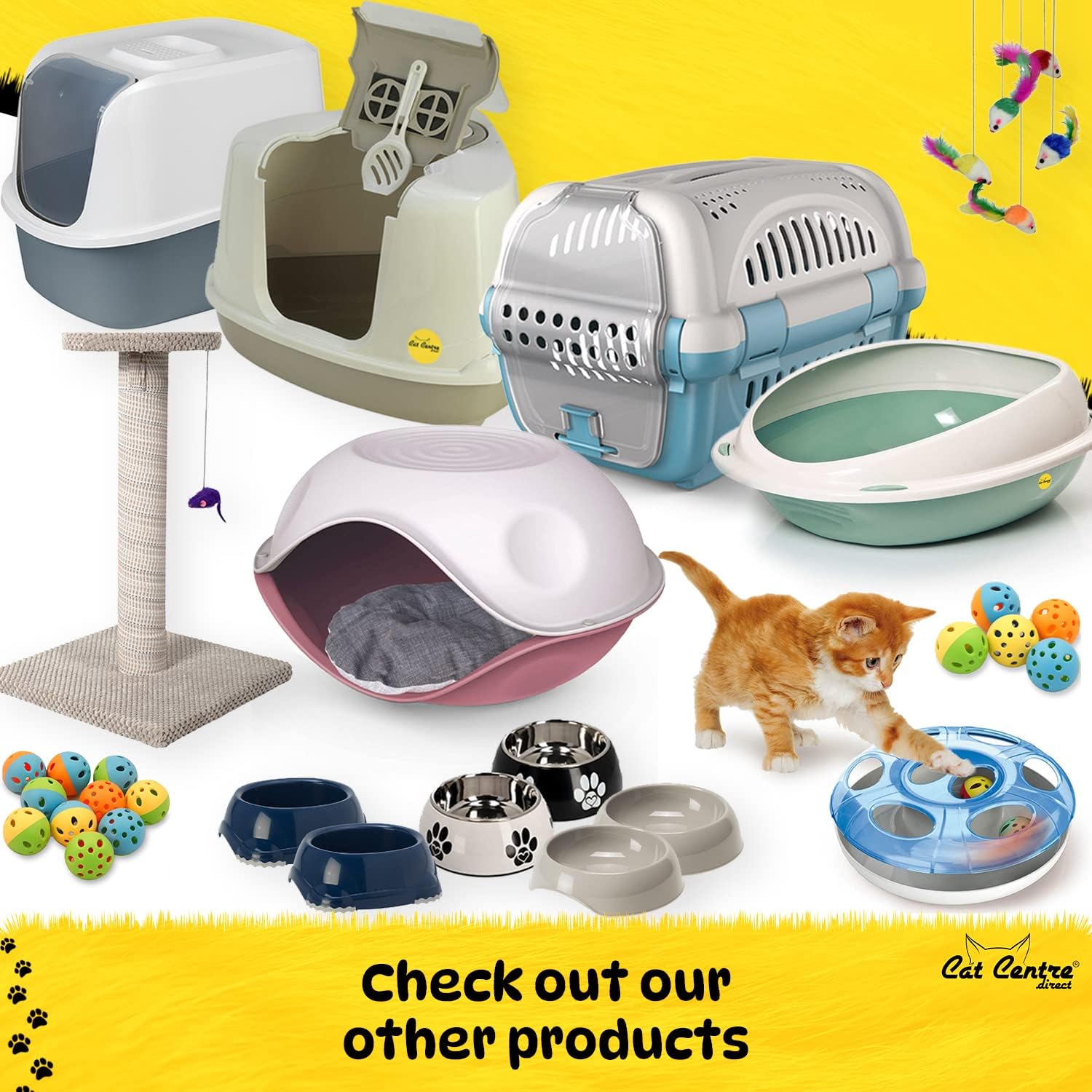 Hooded Cat Litter Tray, Dark Grey thumbnail 7