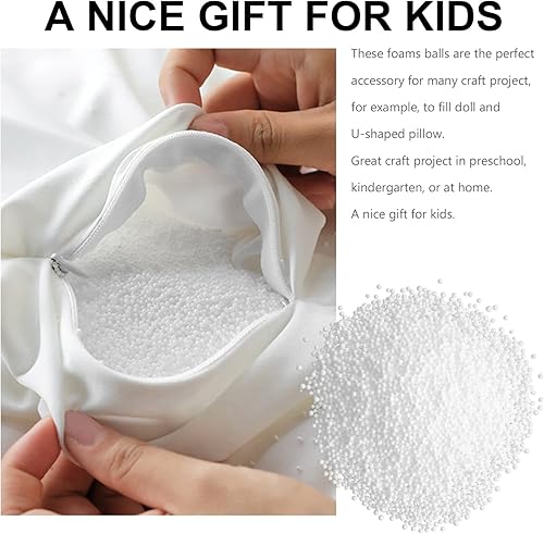 Miniatura 4 de VICASKY 1 bolsa de espuma con cuentas de puf almohada de relleno de silla relleno de partículas decorativas rellenas bola de espuma para puf