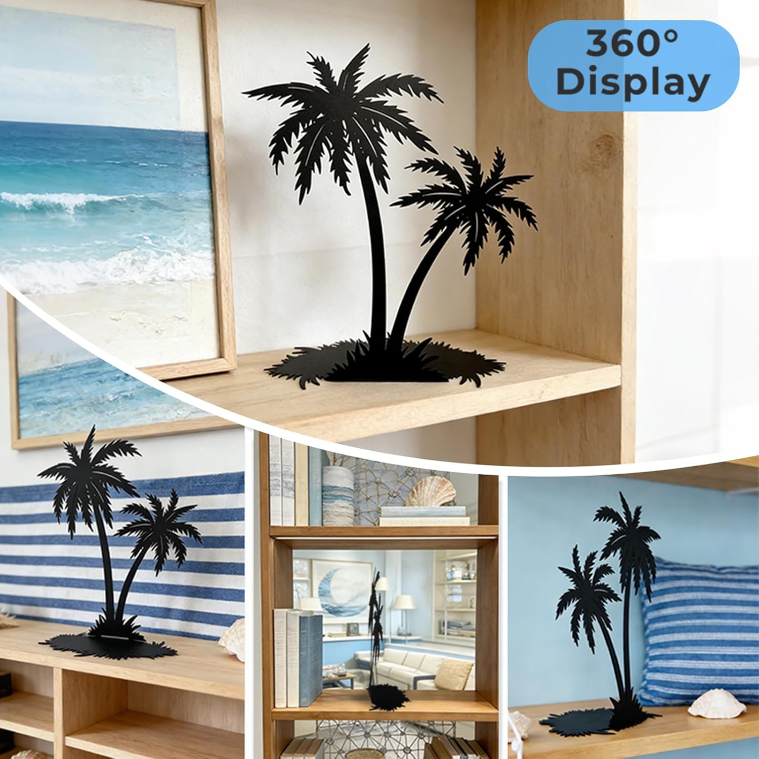 Metal Table Top Palm Tree, Palm Tree Centerpieces for Tables, Tropical Tabletop Decor, Coastal Decorations, Beach House Decor