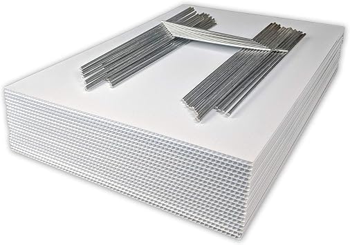 Blank Yard Signs 12 x 18 inch Vertical Fluting with 6 inch x 12 inch H-stakes | Garage Sales, Open House, For Rent, Estate Sale, Now Hiring, or Political Lawn Signs 20