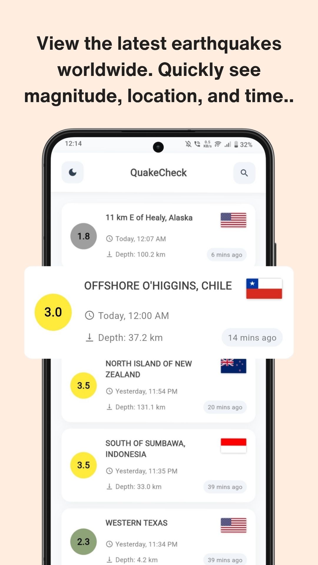 Quake Check - Earthquake Alert - App on Amazon Appstore