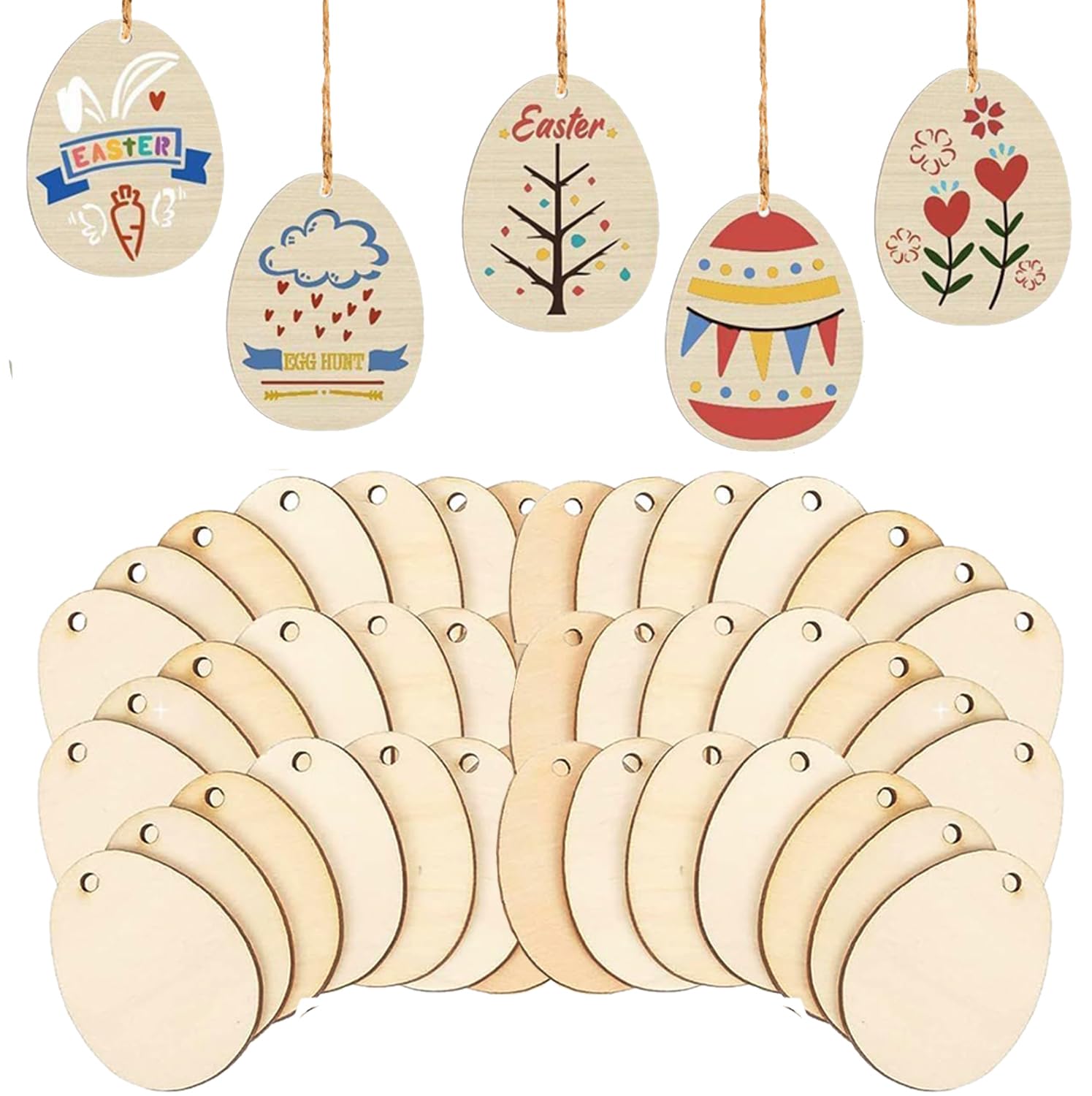 Houten Hazen Om Te Beschilderen - Doe-het-zelf Paashaas Knutselsets Voor Kinderen Met Mini Pompons En Wiebelogen Decoraties Houten Hazen Om Te Beschilderen - Doe-het-zelf Paashaas Knutselsets Voor Kinderen Met Mini Pompons En Wiebelogen Decoraties