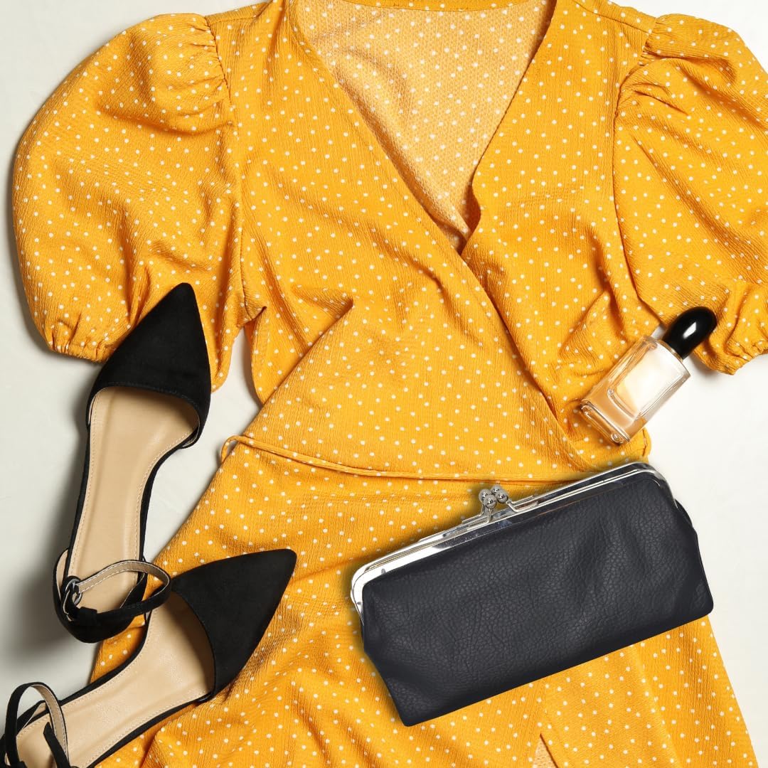 Double Frame Vintage Style Clutch Purse, Women's Travel Wallet - Image 9