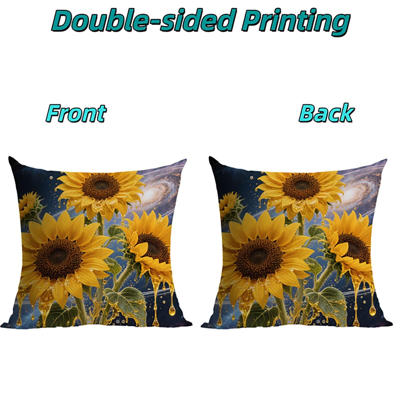 Sunflower Outdoor Kissenbezug 50x50cm Wasserdicht Kopfkissenbezug THDZ2499