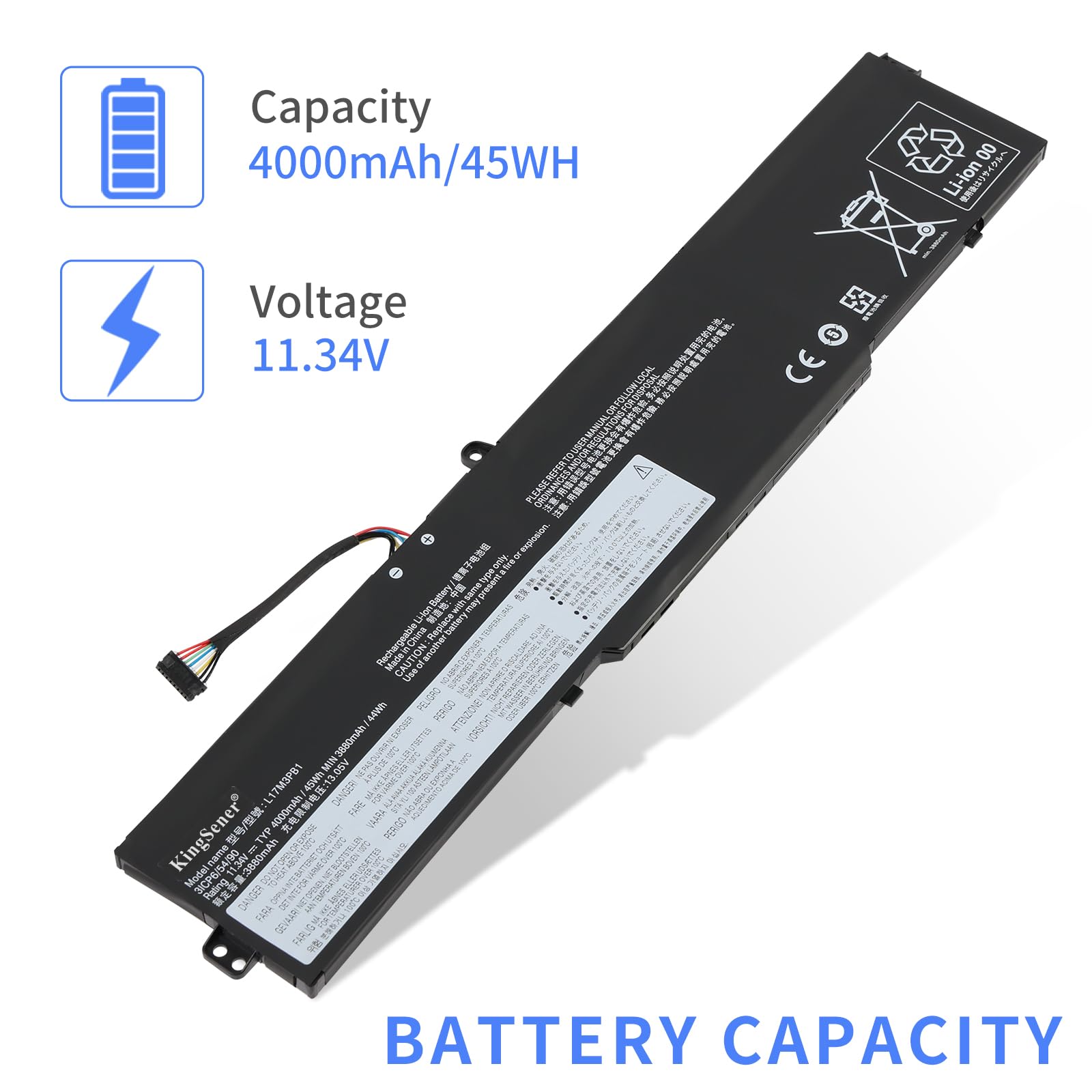L17C3PB0 - Batteria per PC portatile Lenovo IdeaPad 330-17ICH 330-15ICH Serie L17D3PB0 5B10Q71254 L17C3PB0 5B10Q71252 5B10Q71251 5B10W67266 5B10W6726 404