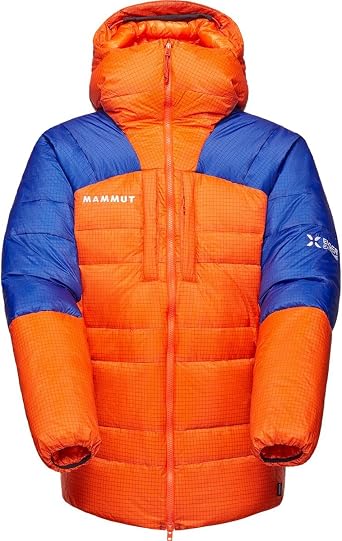 Mammut, Eiger Nordwand Pro Down in Hooded Parka - Mens, Eiger Orange/Eiger Blue, M