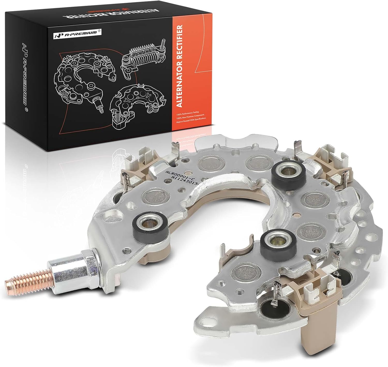 A-Premium Alternator Rectifier Compatible with Honda Accord & Jeep Grand Cherokee & Dodge Grand Caravan, Ram 1500, Durango & Chrysler Town & Country & Acura MDX TL & Land Rover & Chevrolet & Lexus