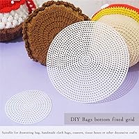 Vista 6 de iSuperb Paquete de 30 láminas redondas de lona de plástico con forma de malla, para bordados, manualidades, hilo, tejido y proyectos de ganchillo