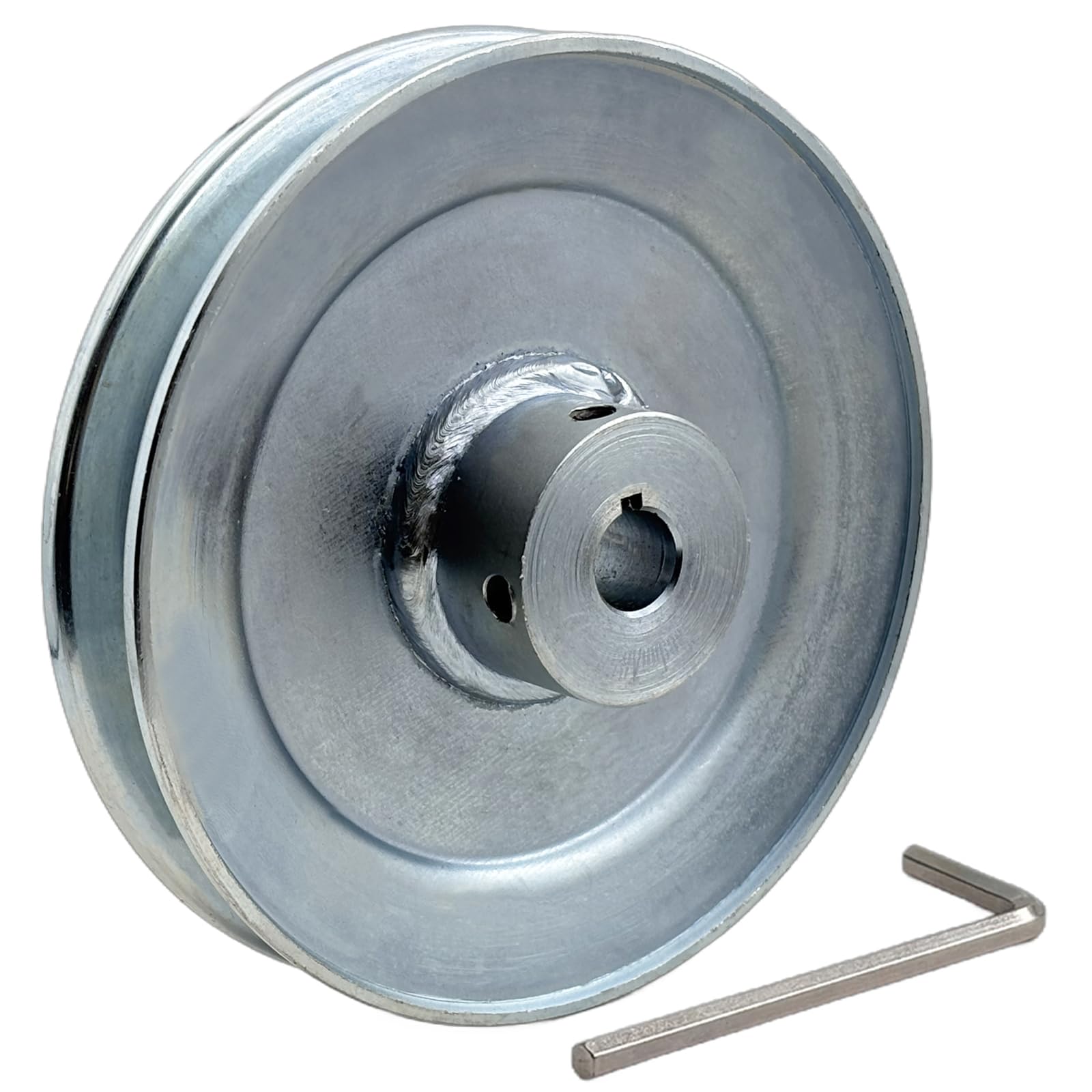 Carbon Steel Pulley Saelno Single Groove V-Belt Pulley - 4 Inch OD, 5/8 Inch Bore For A/B 4L/5L Belts Carbon Steel Motor Pulley - View #5