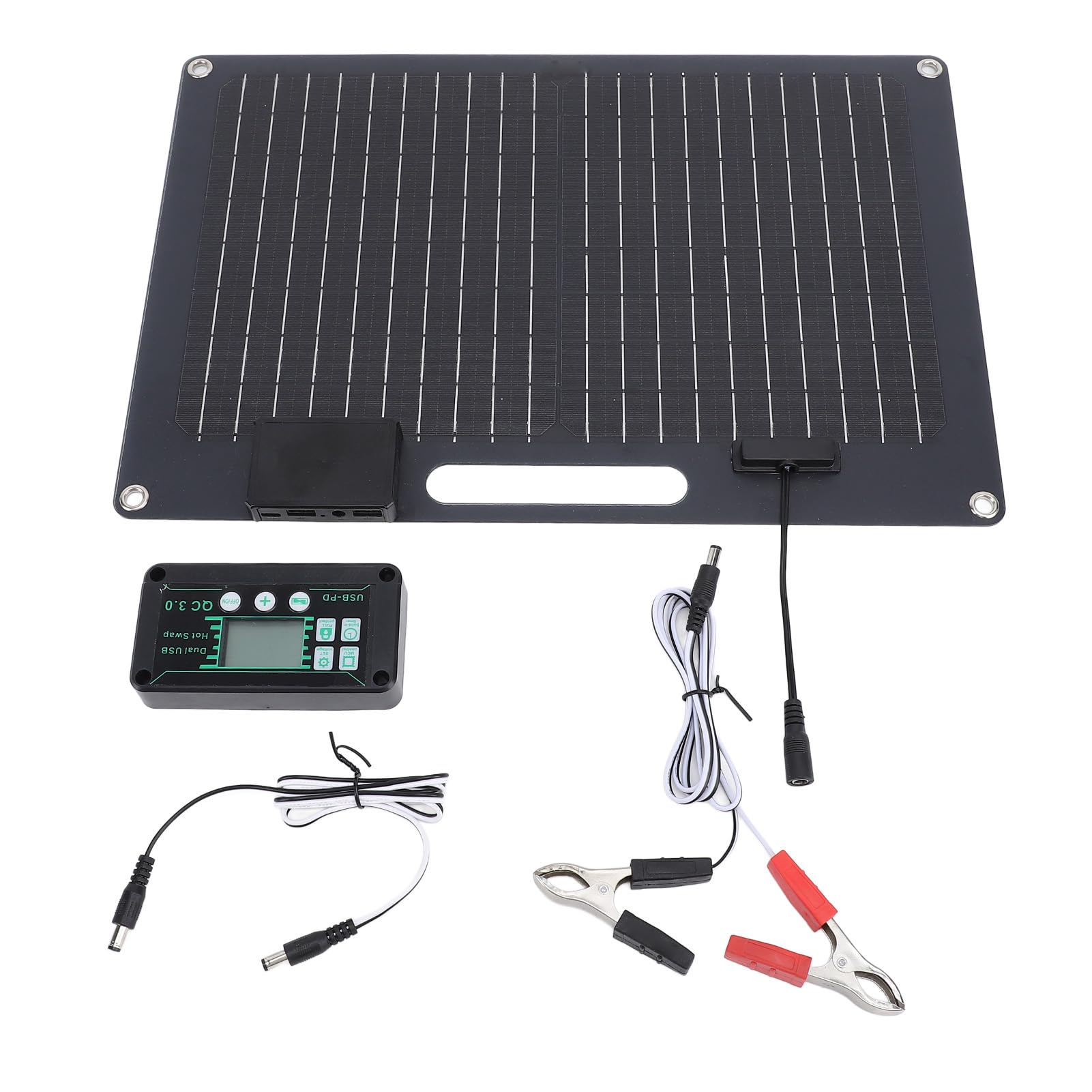 Kit Pannello Solare 100W, Caricabatterie Monocristallino con