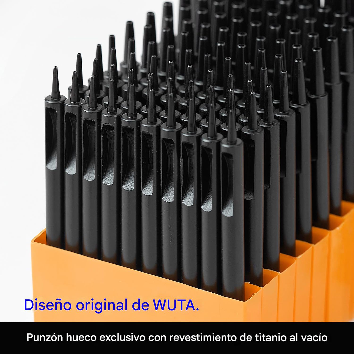 WUTA - Juego de 10 piezas con revestimiento de titanio, herramienta de corte de agujero redondo para correa de reloj de cuero, correa de reloj