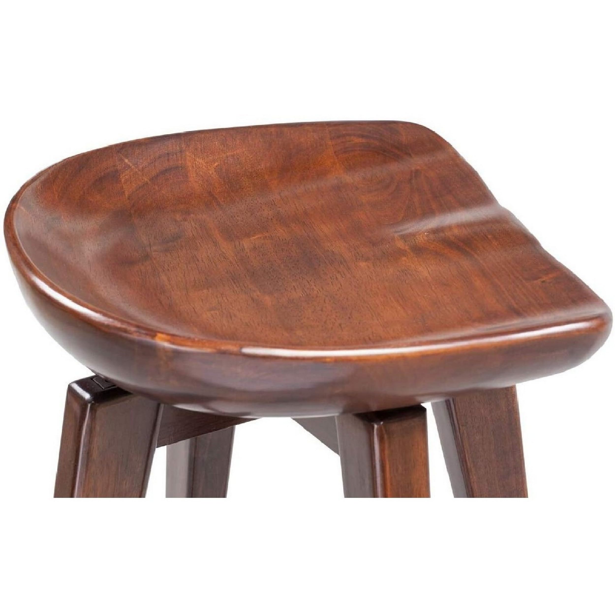 Amazon｜Benjara 起伏のあるシート 木製フレーム 回転バースツール