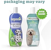 Vista 2 de Espree Bright White Champú y acondicionador blanqueador para perros, fórmula iluminadora para mascotas blancas y con revestimiento ligero