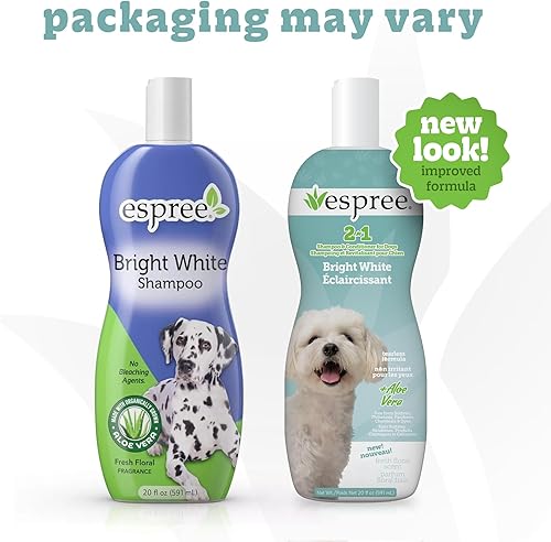 Miniatura 2 de Espree Bright White Champú y acondicionador blanqueador para perros, fórmula iluminadora para mascotas blancas y con revestimiento ligero,