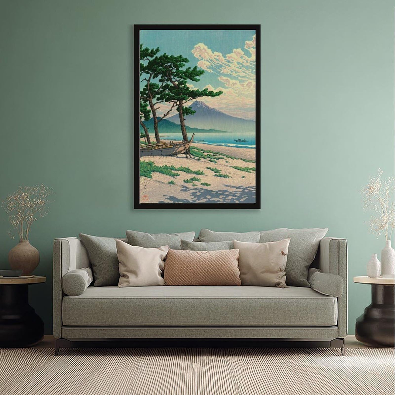 LXWNZE Pine Beach at Miho by Kawase Hasui(50) Poster su tela da parete decorazione artistica da parete per soggiorno camera da letto decorazione 61 cm L x 91,4 cm W