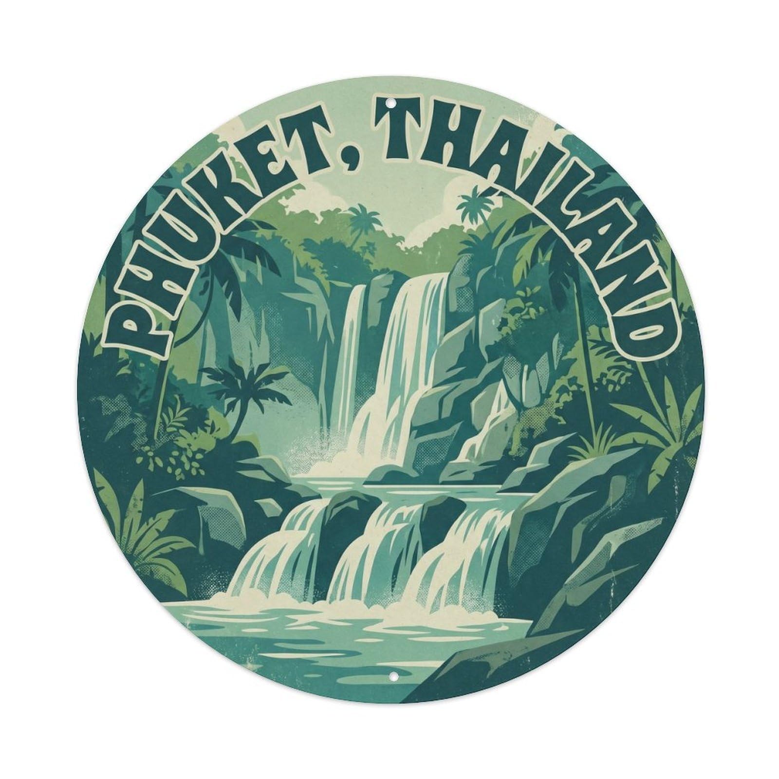 Phuket Bang Pae Waterfall Island Nature Botanical Metal Tin Sign