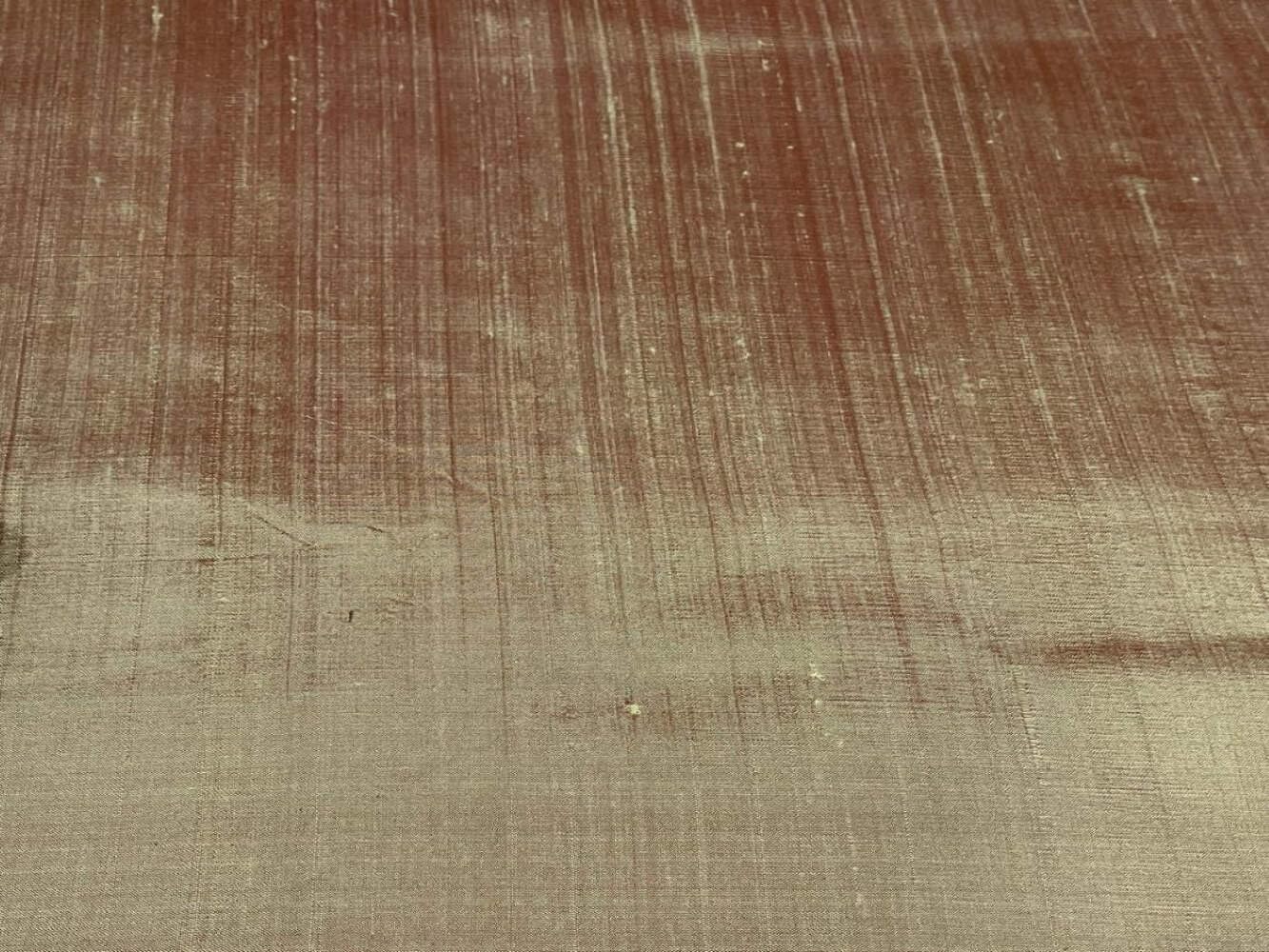 100% seda pura Dupioni dorado x rojo 108 pulgadas de ancho con slubs tela seda