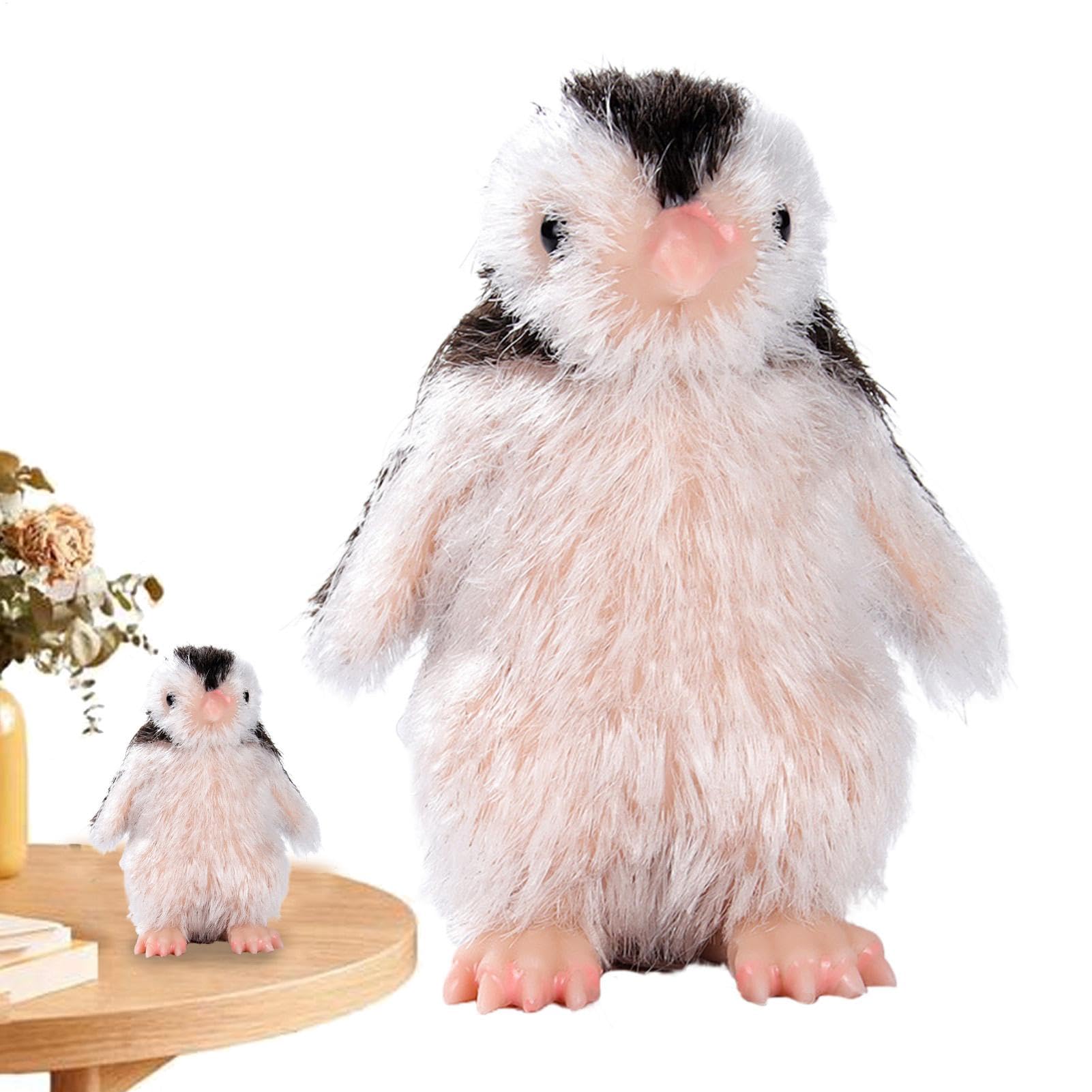 Statuette di pinguini in miniatura di - figure di animali di in silicone | Giocattolo da collezione di dei cartoni animati simulato per decorare la casa, l'ufficio