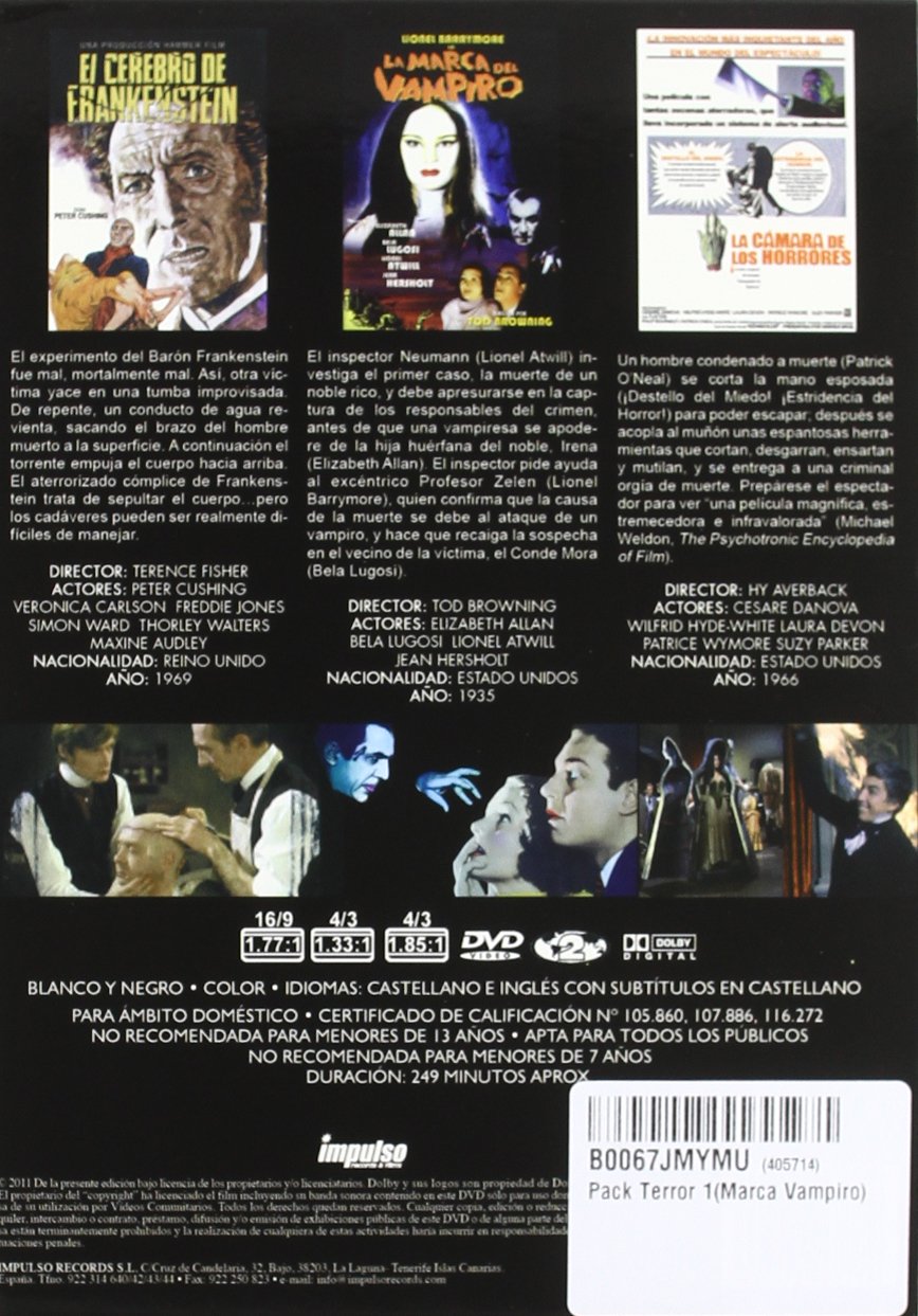 PACK CLASSIC TERROR(CEREBRO DE FRANK.+MARCA VAM.+C