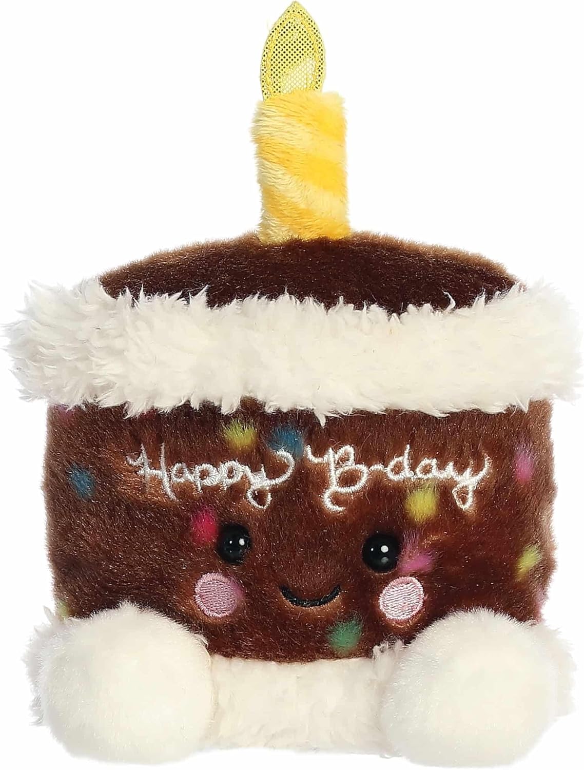 Aurora® Adorable Palm Pals™ Choco B'day Cake™ Stuffed Animal - Fun Collectible Plush for Kids and Adult Collectors - Perfect for Decorating Rooms and Birthday Gifts - Brown 5 Inches