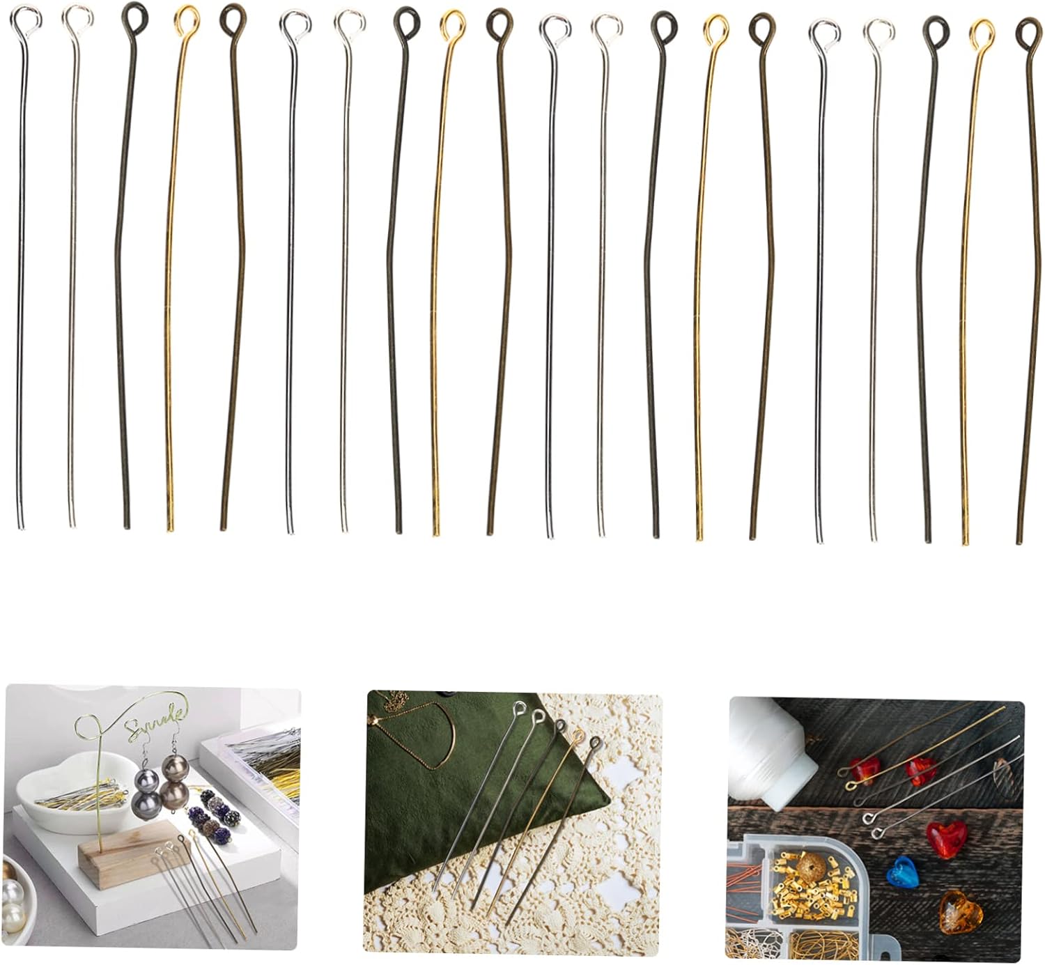 TEHAUX 1500pcs Jewelry Making Head Pin Earring Making Pin Fine Craftsmanship Jewelry Supplies