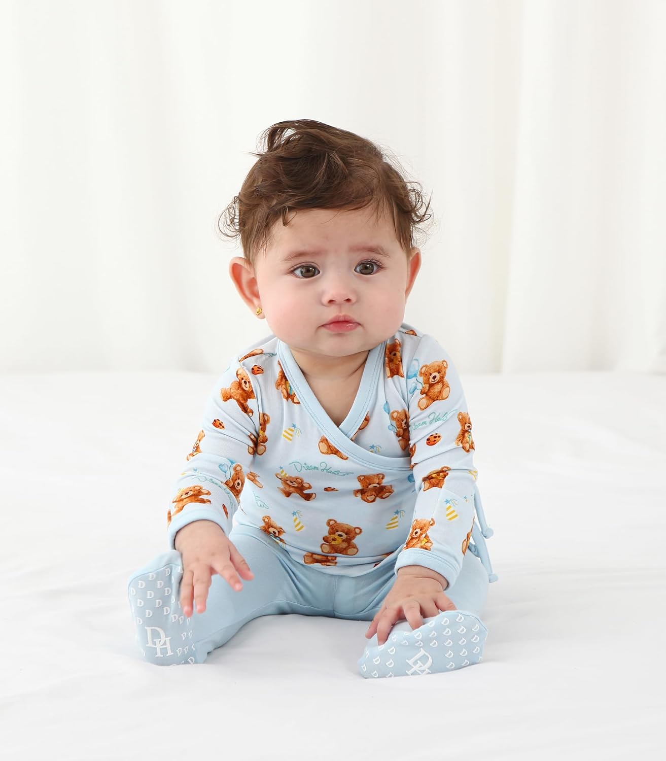 Newborn Baby Girls Clothes-Viscose Made from Bamboo, Long Sleeve Kimono Top and Pants Set Soft Infant Outfits - Image 5