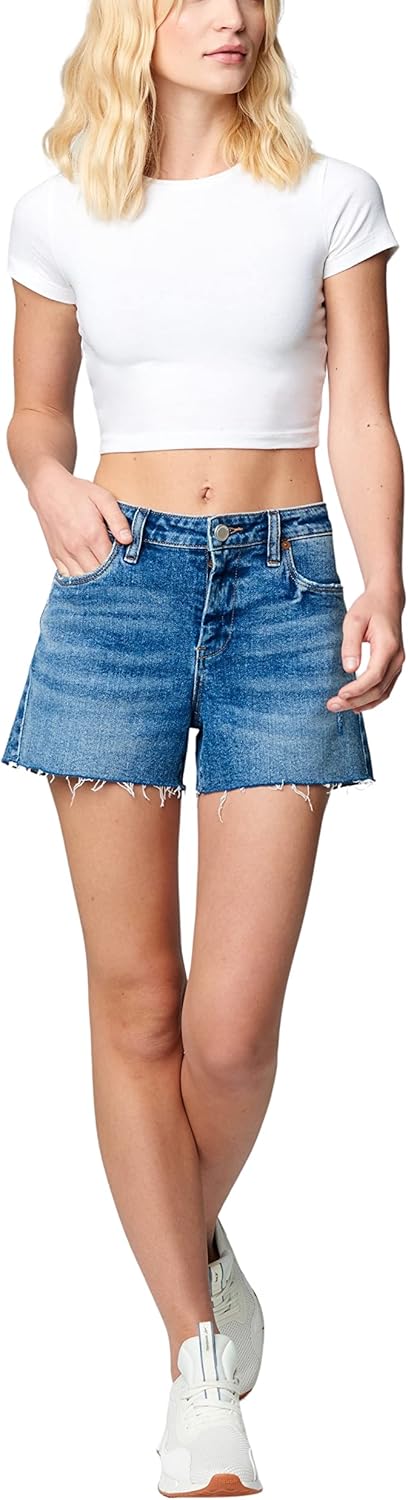 [BLANKNYC] Womens Luxury Clothing Essex Classic Cut Off Stretchy Denim Jean Short, Essex 24 Like a Charm