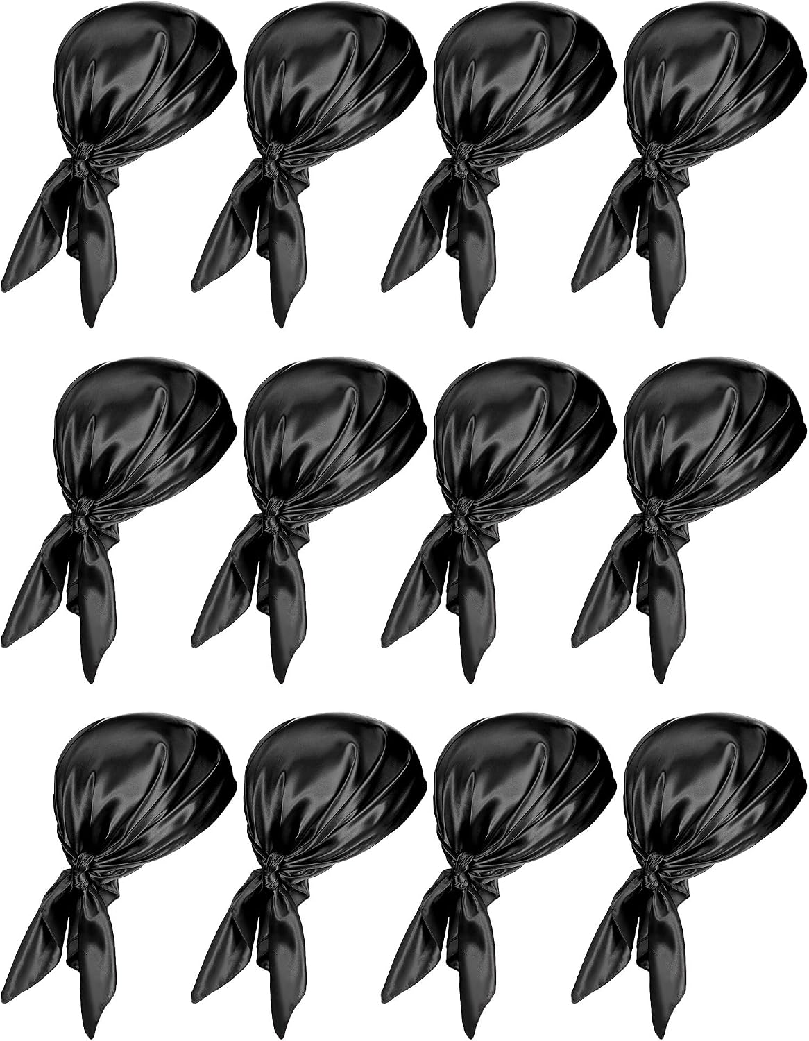 Bencailor 12 Pcs Pirate Costume Headband Accessories Bulk Mask Bandana Headscarf Pirate Party Costume for Women and Men