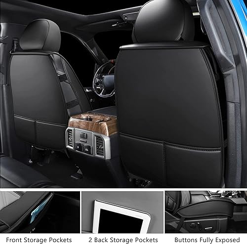 Miniatura 8 de BALLIOL Fundas de asiento de camioneta compatibles con Dodge Ram 1500 2009-2022 Limited Laramie Big Horn Truck Fundas de asiento de cuero