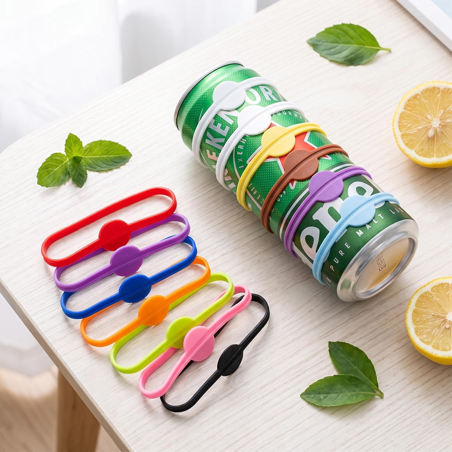 36Pcs Stretchable Drink Markers, 12 Colors Silicone Wine Glass Charms