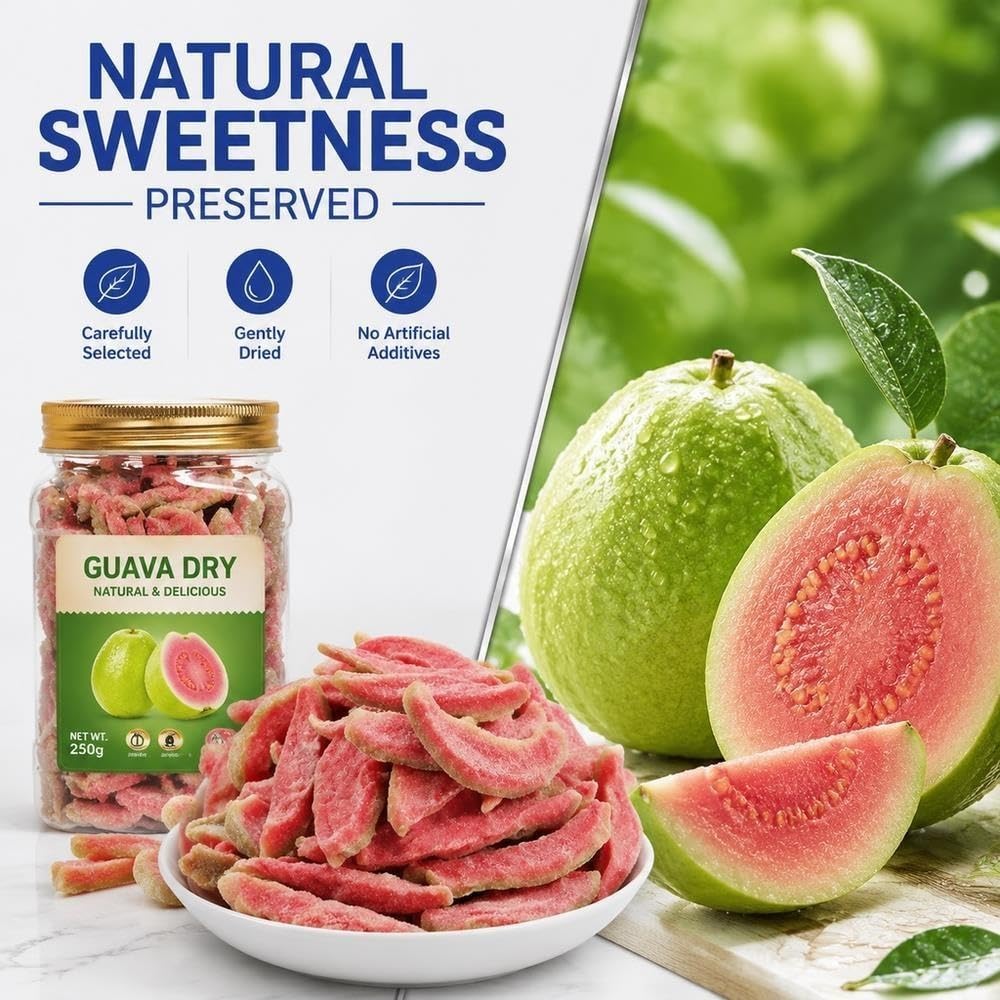 Goyave rouge séchée 250g tendre à mâcher