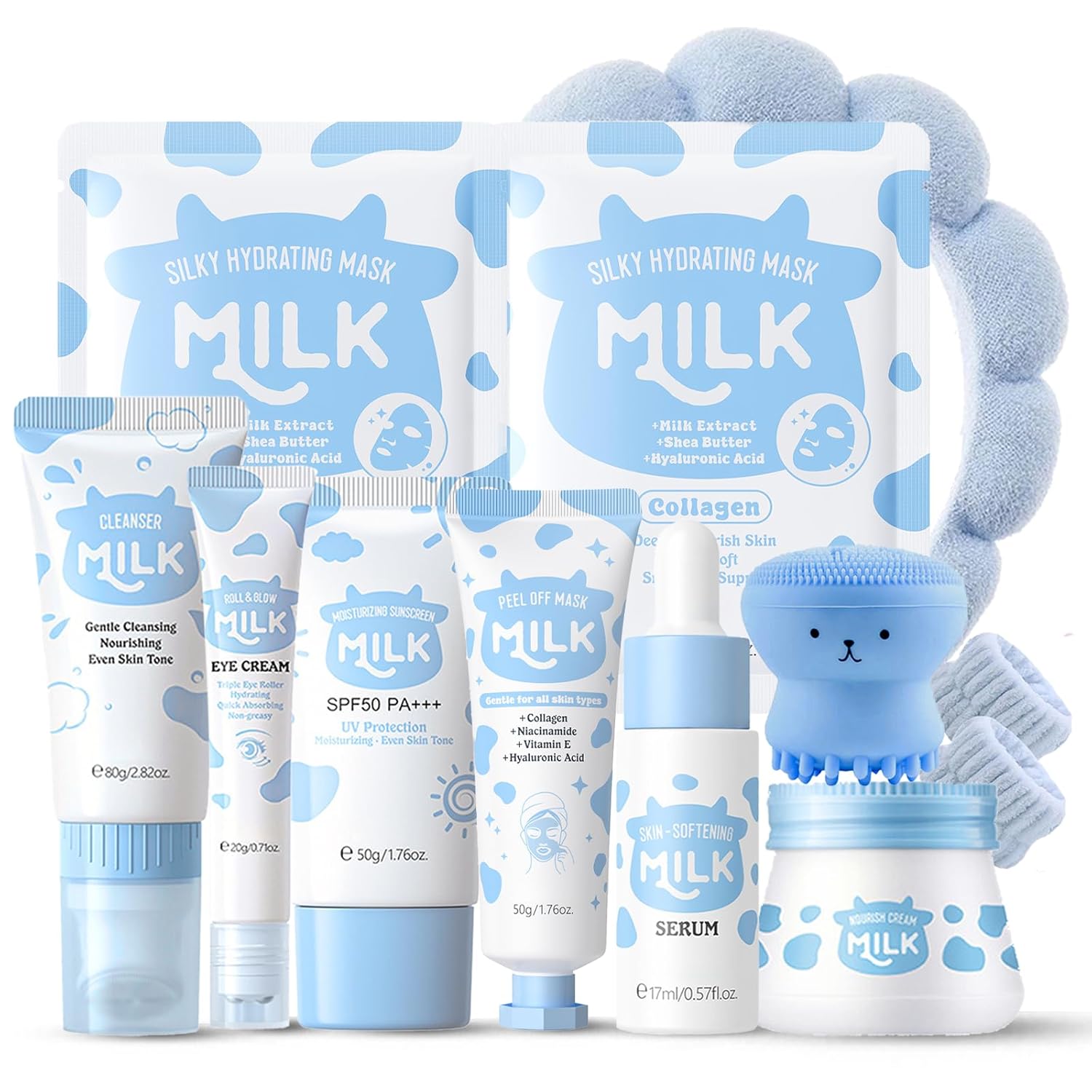 Milk Skin Care for Teens 10-12 - Birthday Christmas Gifts for Teenage Girls - Skin Care for Kids 8-9 - Girls Skin Care for Kids Age 8-12 - Milk Skincare for girls 10-12 - skin care Kit for Women
