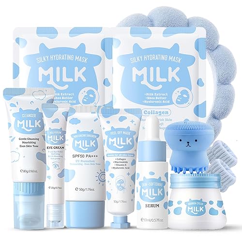 Cuidado de la piel con leche para adolescentes de 10 a 12 años, regalos de cumpleaños y Navidad para adolescentes, cuidado de la piel para niños de