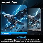 KOORUI 25 Inch 200Hz Gaming Monitor, Full HD Fast IPS Monitor, HDR400, 1ms with Adaptive Sync, 2 x HDMI 2.0, DisplayPort 1.4, Tilt Adjustable, G2511P