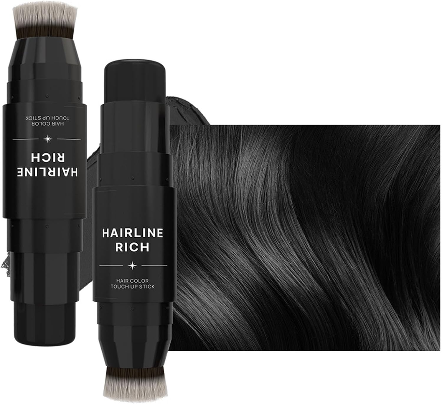 Carrot Cover Up Stick, Double-Ended Hair Color, Temporary Hair Color Pen, Hairline Shading Stick, Use Easy, Waterproof and Sweatproof 7.5g For Home, Hotel, Apartment, School