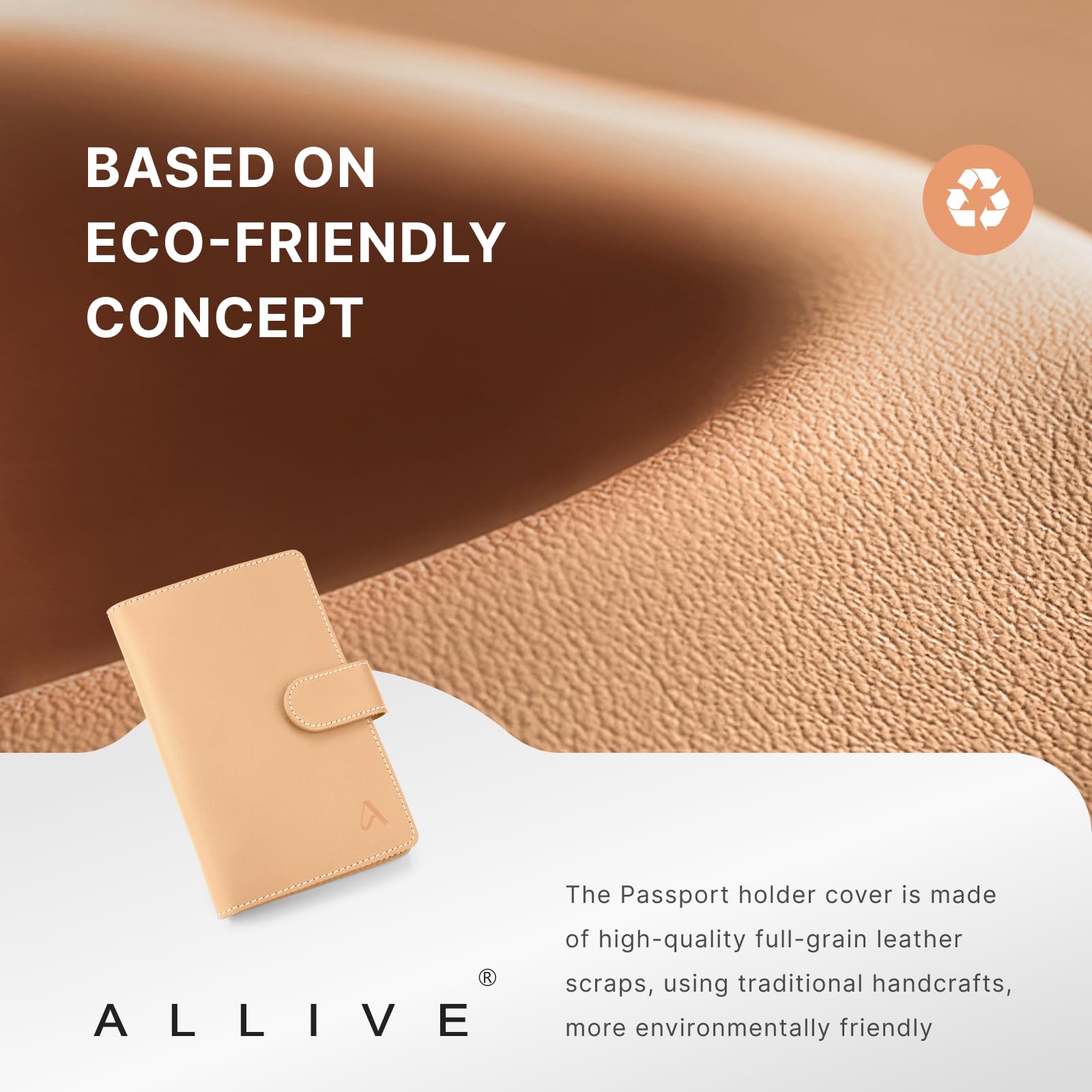 ALLIVE Reisepasshülle für Reisen, Familie, echtes Leder, Reisepasshülle mit AirTag-Schlitz, RFID-blockierender Reisedokumenten-Organizer für Damen und Herren, Flughafen-Essentials