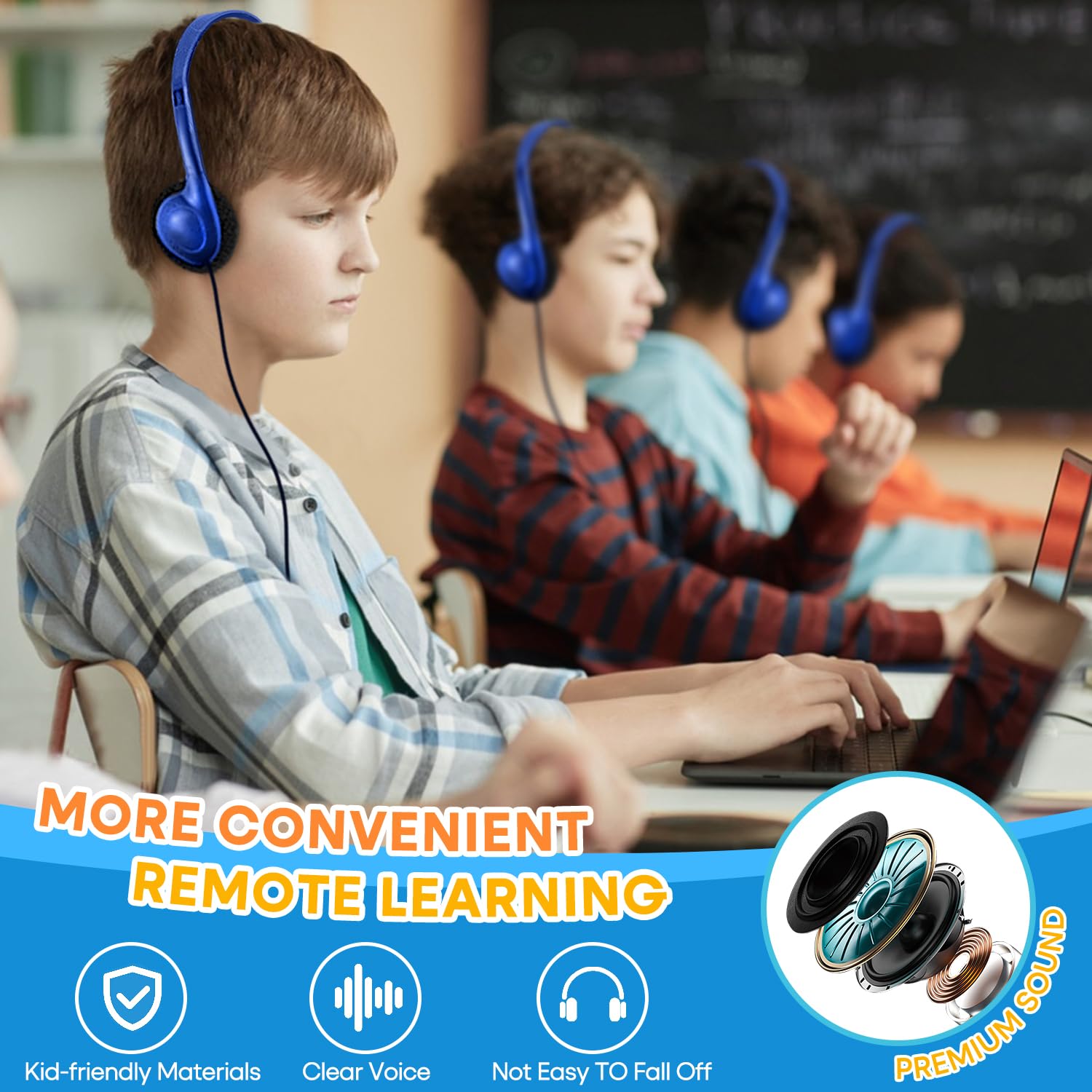 Auriculares para niños, paquete de 25 unidades para escuela, aula, estudiantes, niños, niñas, adolescentes y adultos, juego de auriculares de computadora con cable al por mayor para biblioteca, museos