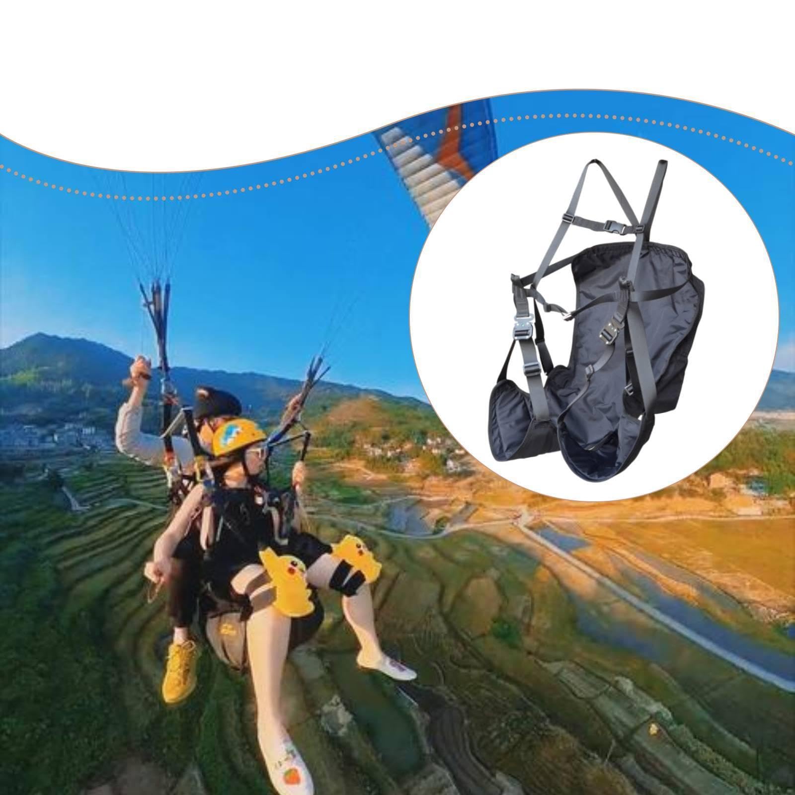 Amagogo Bolsa para arnés de Entrenamiento de Parapente Cómoda Portátil Fácil instalación Asiento de Repuesto Estable para manejo en Tierra de Parapente, Negro