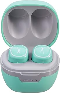Altec Lansing Nanobuds - Truly Wireless Earbuds with Charging Case, TWS Waterproof Bluetooth Earbuds with Touch Controls for Travel, Sports, Running, Working (Mint)