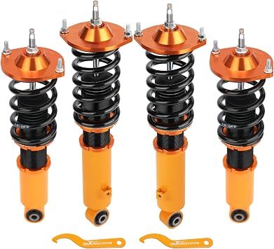 Coilovers for Mazda Miata 1990-2005, for Mazda MX-5 1989-1998, 24 Levels Damping Adjustable Coilovers Suspension Kits, Height Adjustment Shock Absorber Struts, Lowering Kit Golden