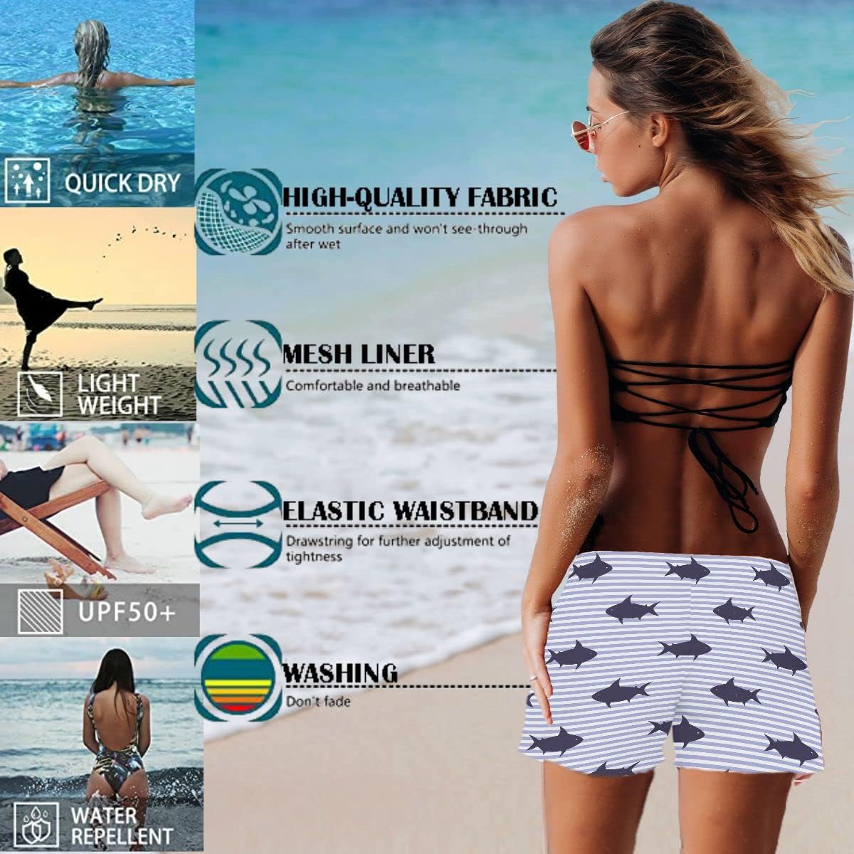 visesunny Women's Running Shorts with Pockets High Waisted Athletic Workout Gym Shorts for Women Youth Teens