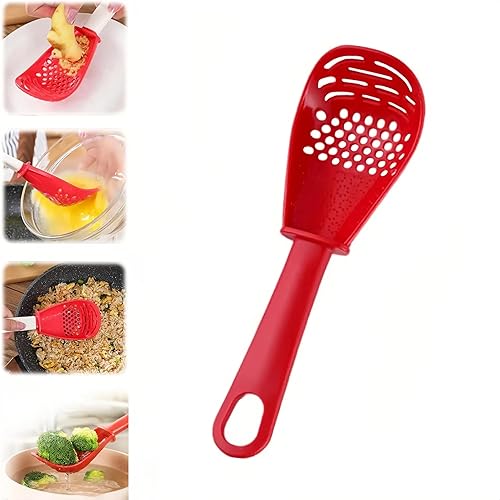 Cuchara de cocina multifuncional, utensilios de cocina resistentes al calor, cuchara ranurada, pequeña herramienta de cuchara de silicona para