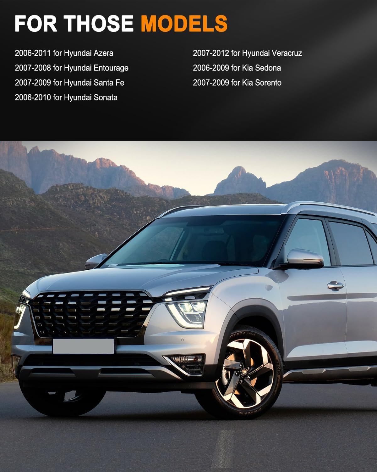 ASAPE 11191 High Output Replacement New Alternator Fit for 2007 for Kia Sorento 3.8L 2006-2009 for Kia Sedona 3.8L 2008-2009 for Kia Sorento 3.3L 2006 for Hyundai Azera 3.8L (Only Fits 3.3L/3.8L)