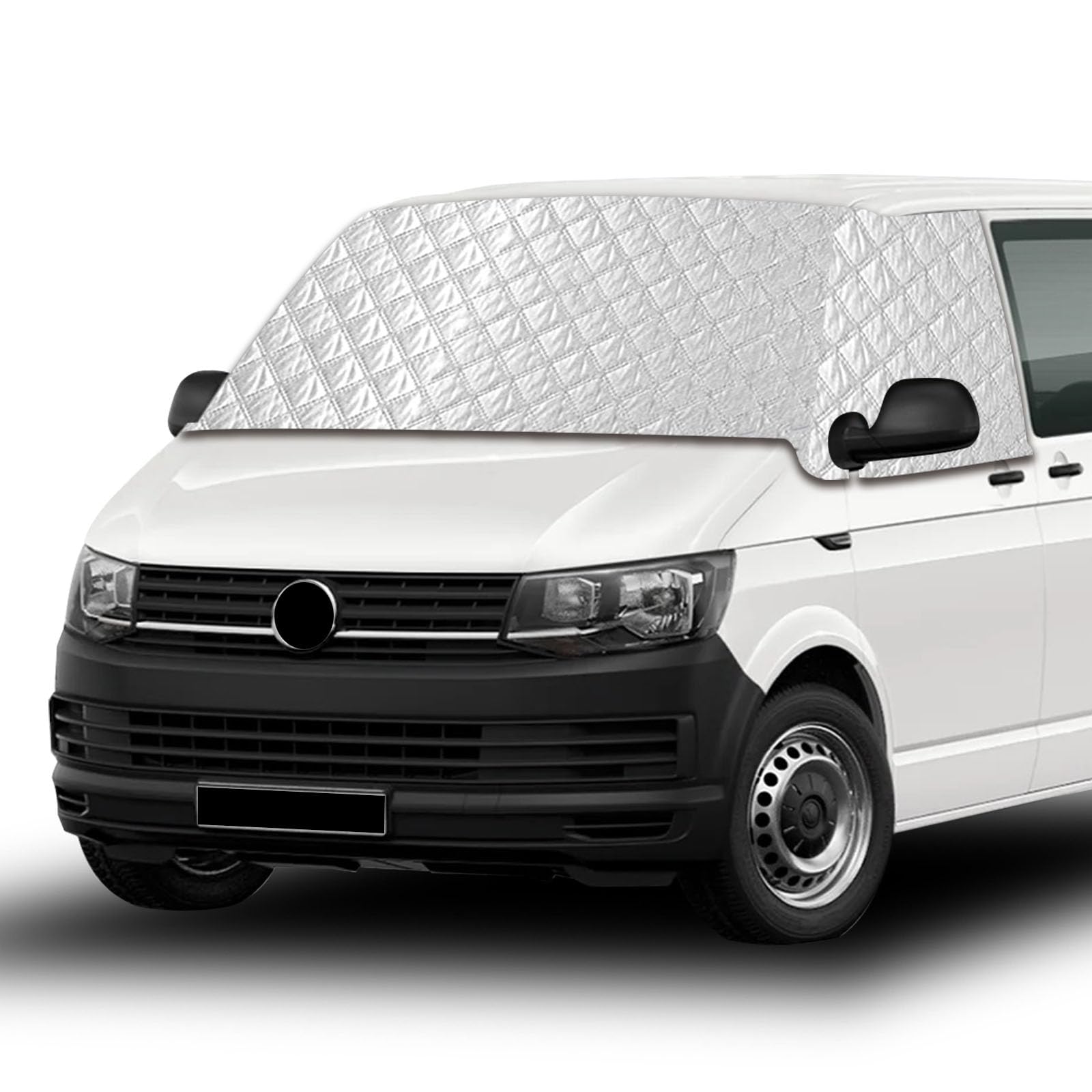 Scheibenabdeckung kompatibel mit VW T6/T6.1 Transporter Multivan California 4-Jahreszeiten Sonnenschutz Frostschutz Hitzeschutz UV Inkl. Tasche